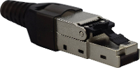 KOMOS RJ45 RJ45 Adapter CAT 6 [1x RJ45 bus   1x Open kabeleinde] Zilver