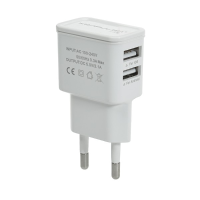 Konfulon 2.1A Dual Usb Universal Charger Adapter Us Eu For Xiaomi Huawei Samsung Lg