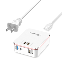 KONFULON C29Q 22,5W 6 poorts USB PD lader 5USB A + USB C PD QC3.0 Snellader voor bureaublad EU stekker US stekker UK ste
