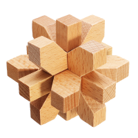 Kong Ming Lock Children Kids Toys Assembling 3d Puzzle Cube Challenge Iq Brain Wooden Toy