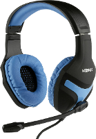 Konix Nemesis Headset Over Ear headset Gamen Kabel Stereo Zwart blauw
