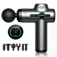 KONKA V1 Massagepistool 6 Snelheden Verstelbare Tandwielen 6 Massagekoppen 3200 tpm Fascia Gun Spierontspanning Borstelm