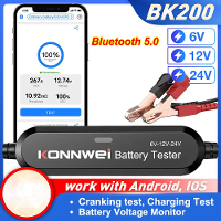 KONNWEI BK100 BK200 Bluetooth 5.0 Auto Motorfiets Vrachtwagen Batterij Tester 6V/12V/24V Batterij Analyser 100 2000 CCA