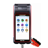 KONNWEI KW750 Autolader Batterij Tester 6V 12V 24V met Printer 4,6 inch touchscreen Auto Load Analyzer voor AGM GEL EFB