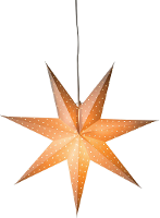 Konstsmide 2910 200 Kerstster Gloeilamp, LED Wit Geborduurd, Uitgestanst motief, Schakelaar