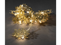 Konstsmide 3146 803 Motief lichtketting Sneeuwvlokken Binnen werkt op batterijen 10 LED Warm wit Verlichte lengte: 0.9 M