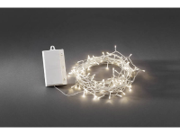Konstsmide 3719 103 Lichtketting met batterijen Buiten werkt op batterijen 128 LED Warm wit Verlichte lengte: 12.8 M