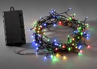 Konstsmide 3719 500 Lichtketting met batterijen Buiten werkt op batterijen 128 LED Bont Verlichte lengte: 12.8 M