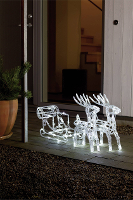 Konstsmide 6192 203 Rendier, Sleeën Koudwit LED Transparant Energielabel: F (A   G)