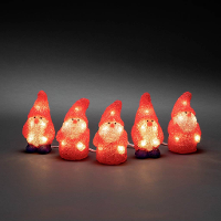 Konstsmide 6240 103 Acryl figuur Energielabel: G (A   G) Kerstman Warmwit LED Rood
