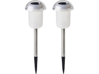 Konstsmide Solar tuinlamp Assisi 3 7809 000 Set van 2 LED 2 W RGBW Wit, RVS