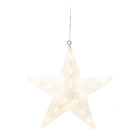 Konstsmide Verlichte kerstster   hangend   40 cm   40 led lampjes   warm wit   buiten