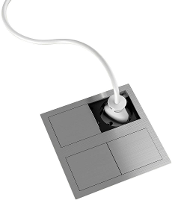 Kopp 939630013 Inbouwstekkerdoos 2 voudig Aluminium