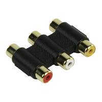 Koppelstuk 3x RCA vrouwelijk   3x RCA vrouwelijk AV
