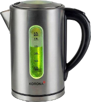 Korona 20690 Waterkoker Snoerloos, Instelbare temperatuur RVS, Zwart