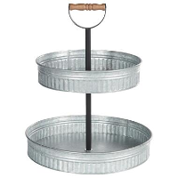 KOUIGN   Etagère   Zilver   2 lagen   IJzer