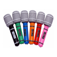 Opblaasbare Microfoon   speelgoed / feestartikel   24 cm   pvc   muziek