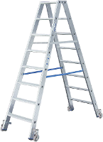Krause 124883 Aluminium Ladder Verrijdbaar Werkhoogte (max.): 4.35 M Zilver 19.4 Kg