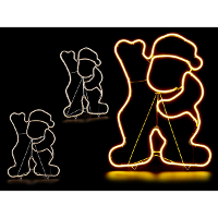 Kerstverlichting LED kerstman figuur   39 x 2 x 51 cm   metaal/kunststof   warm wit