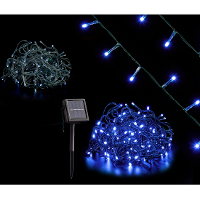 Kerstverlichting?  Solar   200 blauwe LEDs   10 m   solar lichtsnoer   kerstversiering
