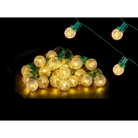 Krist+ lichtsnoer   feestverlichting   600 cm   30 LED bolletjes warm wit   batterij