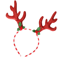 Rendier diadeem   24 cm   rood glitter   gewei   haarband   kerst   kinderen en volwassenen