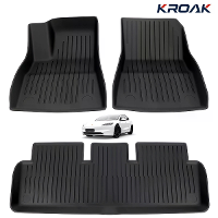 Vloermatten set voor Tesla Model 3 Highland 2024 2025 bagageruimte waterdicht antislip TPE all weather interieuraccessoi