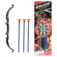 Fantasy indianen boog met 3 pijlen   speelgoed wapens   28 cm
