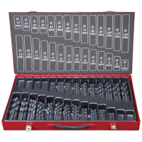 KS Tools 330.1650 HSS R Metaal spiraalboorset 1 mm, 1.5 Mm, 2 mm, 2.5 Mm, 3 mm, 3.5 Mm, 4 mm, 4.5 Mm, 5 mm, 5.5 Mm, 6 mm, 6.5 Mm, 7 mm, 7.5 Mm, 8 mm, 8.5 Mm, 9