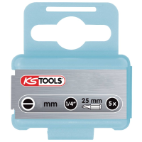 KS Tools 910.2233 Gleuf bit 3 mm RVS V2A Roestvast C 6.3 5 Stuk(s)