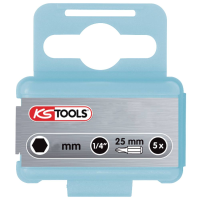 KS Tools 910.2261 Inbus bit 5.0 Mm RVS V2A Roestvast C 6.3 5 Stuk(s)