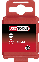 KS Tools 911.2756 Gleuf bit 5 mm S2 staal Vernikkeld E 6.3 5 Stuk(s)