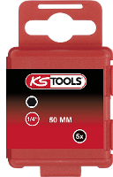 KS Tools 911.2813 Inbus bit Speciaal staal Vernikkeld E 6.3 5 Stuk(s)