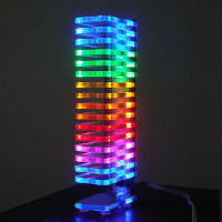 Ks16 Fantasy Crystal Cube Led Diy Kit Music Spectrum Vu Tower