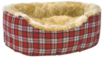 Kudos Alaska Hondenmand Soft Ruit Rood / Creme #95;_71 Cm