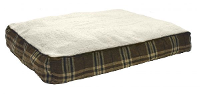 Kudos Pelliccia Matras Ligbed Ruit Bruin / Wit #95;_125x79x14 Cm