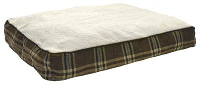 Kudos Pelliccia Matras Ligbed Ruit Bruin / Wit #95;_88x67x14 Cm