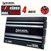 KUERL C286 7800W Auto Versterker 4 Kanaal Hoogvermogen Audioapparaat Laaggeluidsignaalversterking