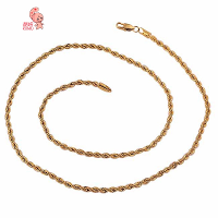 Kuniu 18k Gold Plated Unisex Chain Necklace Jewelry