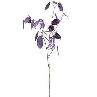 Kunstbloem Lunaria Glamour spray   paars   90 cm   Leen Bakker