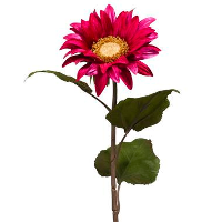 Kunstbloem Sunflower Velvet spray   Fuchsia   78 cm   Leen Bakker