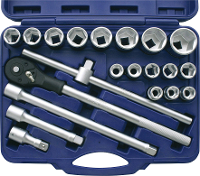 Kunzer 73421 Dopsleutelset Metrisch 3/4 (20 mm) 21 delig