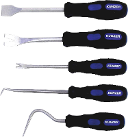 Kunzer 7CH05 Clip  en wrikgereedschap, 5 delig