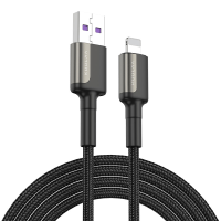 KUULAA 2.4A USB A voor Lightning kabel 480 Mbps Snel opladen Gegevensoverdracht Nylon Snoerlijn 1M Lang voor iPhone 14 v