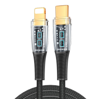 KUULAA 30W USB C naar iP kabel 480 Mbps PD snelladen Gegevensoverdracht Verguld + TPE plastic + Nylon gevlochten kernkab