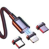 KUULAA 3A USB voor Type C/iP/microkabel QC3.0 QC2.0 Snel opladen Gegevensoverdracht Nylon Snoerlijn 3M Lang voor iPhone