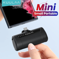 KUULAA KL YD47 Mini 4500mAh Ingebouwde Type C stekker Noodstroombank Externe batterijvoeding Snel opladen voor iPhone 12