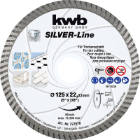 Kwb 727570 Diamanten doorslijpschijf Diameter 125 mm Boordiameter 22.23 Mm 1 stuk(s)