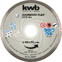KWB Aggresso Flex White Line Diamant Doorslijpschijf 115mm doorslijpschijf
