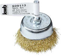 Kwb Komborstel, gegolfde messing draad, voor gebruik met boormachines en accuschroevendraaiers 609113 1 stuk(s)